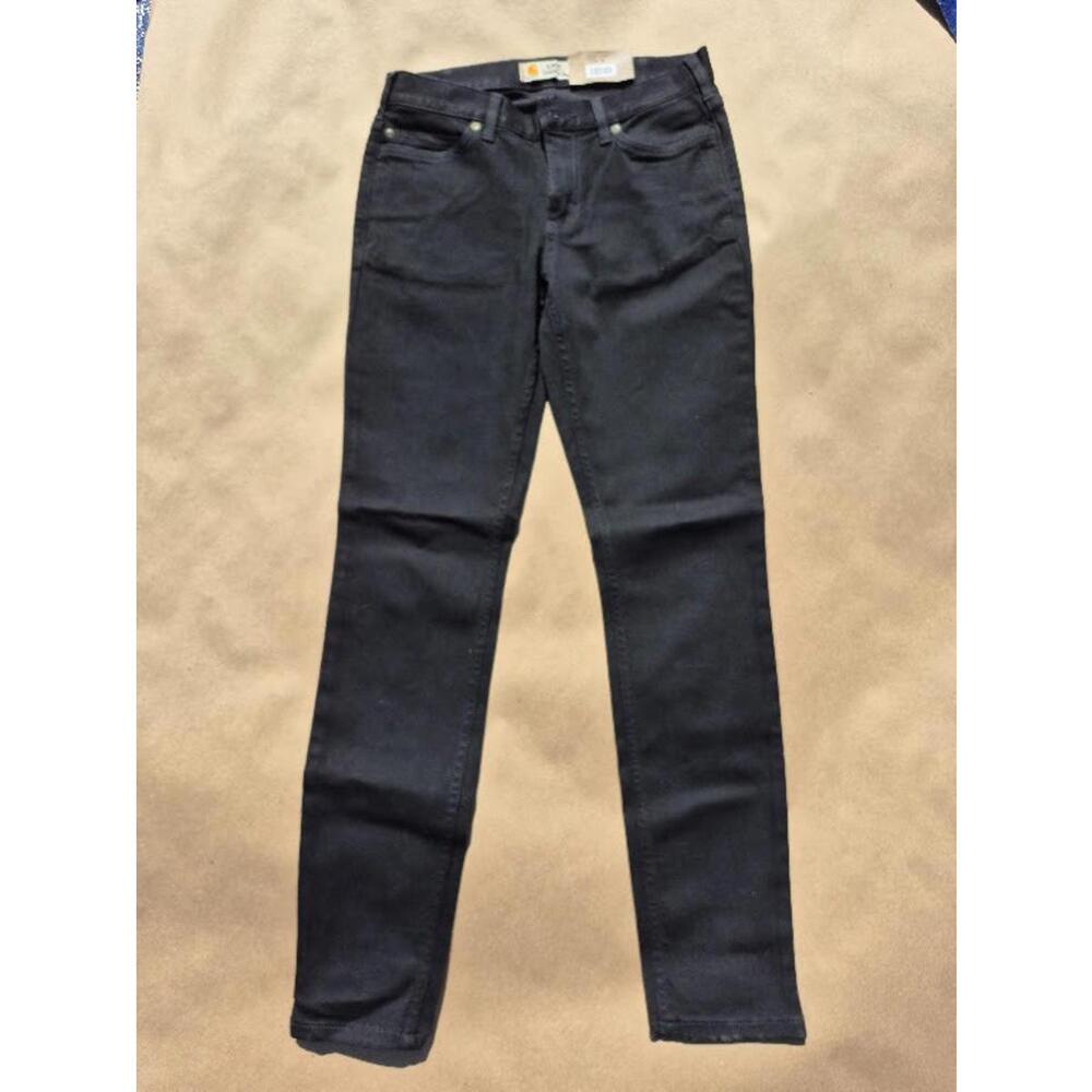 Carhartt Slim-Fit Layton Skinny Leg Jean Women's Black Denim Size 2 Reg - Picture 3 of 5